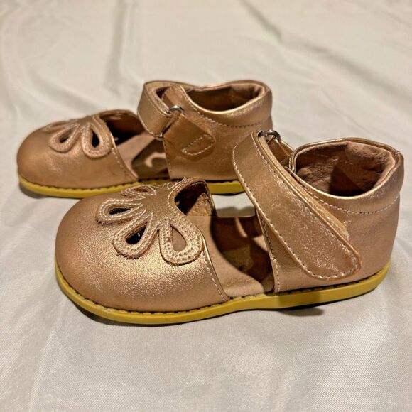 Livie and Luca petal 2.0 sandals rose gold girls 8 Mary Jane pink sparkle vegan - Picture 2 of 8